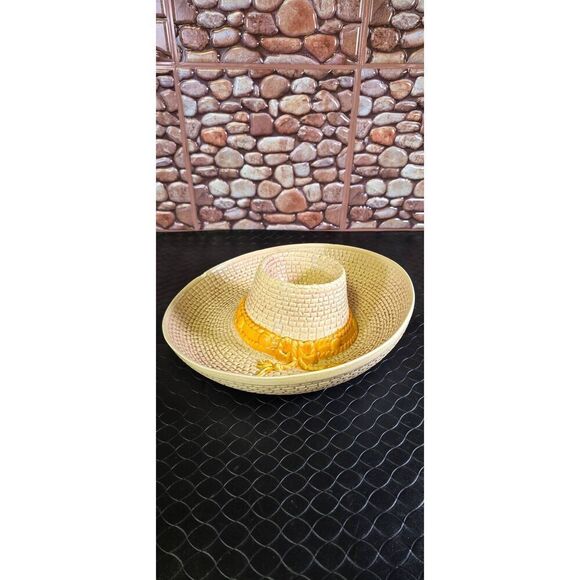 Vintage Whittier Pottery Sombrero Chip and Dip Hat Ceramic Mexican WPO 86 USA - Picture 3 of 10